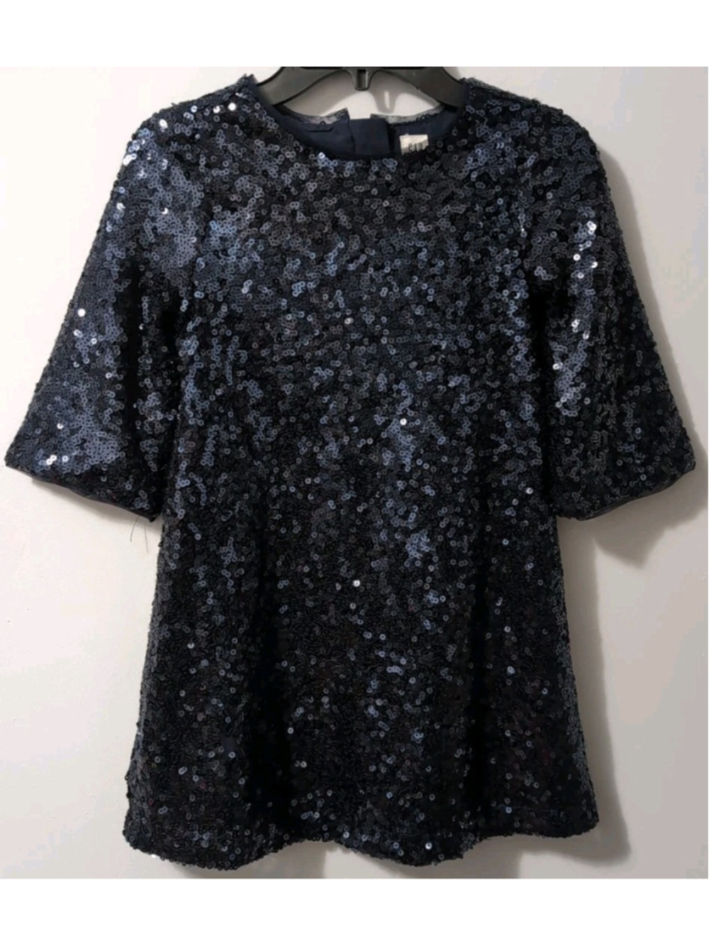 Gap Kids Navy Blue Sequin Girl's Dress Fancy Sparkling Size Small